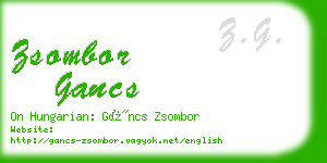 zsombor gancs business card